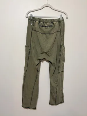 Free People Movement Hot Shot Baggy Pants Olive Army Green Size Small EUC thumbnail 6
