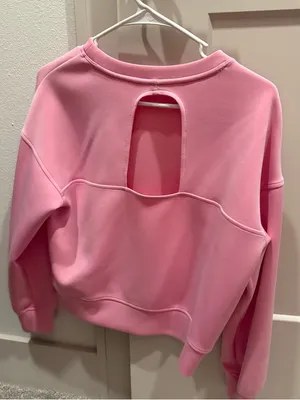 pink all in motion crewneck thumbnail 3