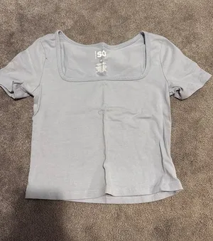 Blue square neck top Size M thumbnail 1