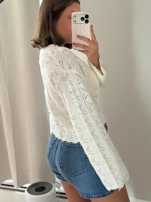 Knit see through top White Size L thumbnail 2