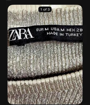 ZARA Silver Sparkly Top Small  thumbnail 3