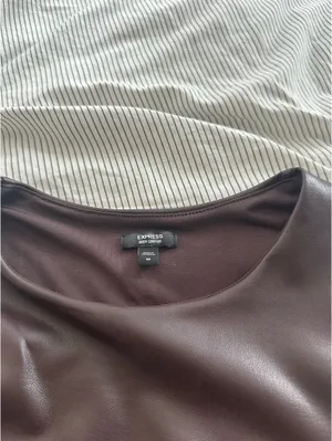 Express Brown Leather Tank Top thumbnail 3
