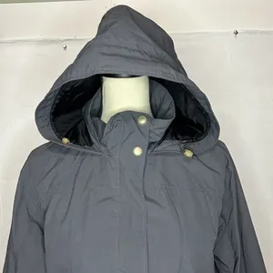 LL Bean Jacket Womens Medium Gray Hooded Jacket Windbreaker Nylon Vintage thumbnail 2