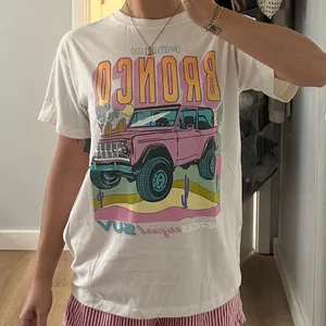 Ford White Graphic Tee with Pink and Blue Design thumbnail 1