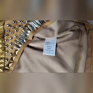 English Rose Tan Studded Mini Skirt Size:L thumbnail 6