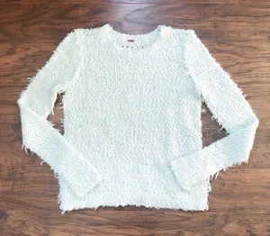 Free People • September Song pullover sweater Polar Bear fuzzy mint green aqua thumbnail 3