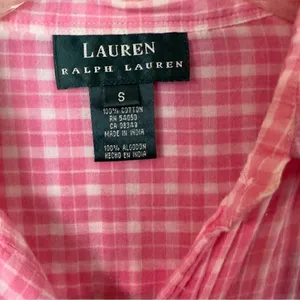Vintage Lauren Ralph Lauren Sheer Pink Blouse Size Small thumbnail 2