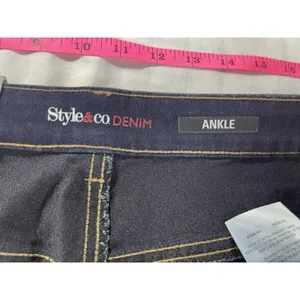 NWT Style & Co. Mid-Rise Ankle Jeans - Women's Plus 20W - Dark Wash thumbnail 8