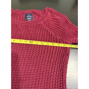 American Eagle Outfitters Jegging Sweater‎ Burgundy Maroon Knit Crewneck XS thumbnail 4
