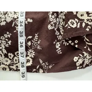 Blue Plate Floral Fit & Flare Midi Dress Womens Large Brown Cream Floral Boho thumbnail 7