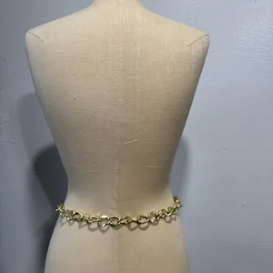 Womens Gold Tone Medallion Chunky Chain Link Belt 41" Long Y2K Party Fashion thumbnail 3