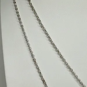 Chico's Layered Hammered Disc Rhinestone Silver Long Necklace ✨ thumbnail 7