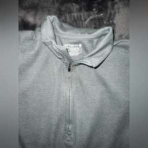 Carhartt Relaxed Fit Half Zip Mock Neck Pullover Size Small thumbnail 3