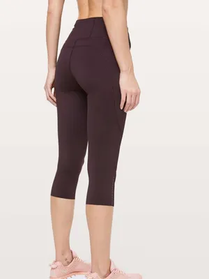 LULULEMON Nulux™ Plum Shadow Fast Free HR Crop II 19” Leggings 10 thumbnail 2