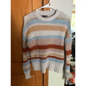 American Eagle Outfitters XS Striped Wool Blend Crewneck Sweater Multicolor thumbnail 3