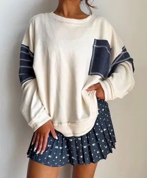 Boutique Denim/ Neutral Knit thumbnail 1