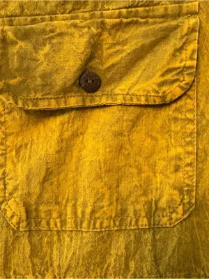 Rhea mustard yellow acid wash looking bohemian overalls size medium thumbnail 7
