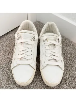 Zadig Voltaire Sneakers Size 7‎ EU 38 White Leather Distressed Star Alternative thumbnail 11
