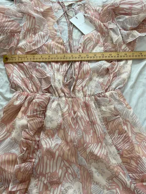 NWT Ted Baker Irvete Soft Ruffle Chiffon Playsuit Romper Coral Pink Size 1 thumbnail 9
