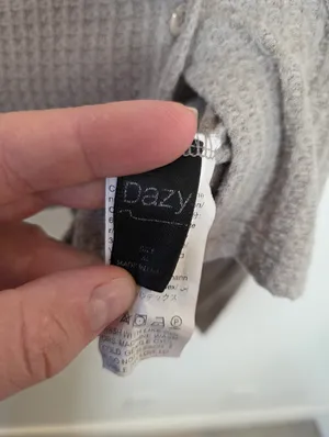 Dazy Thermal Waffle Knit Top Taupe Neutral Long Sleeve Comfy Cozy Loungewear XL thumbnail 7
