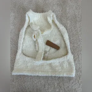 NWT Skims cozy knit halter top in bone size L/XL thumbnail 2