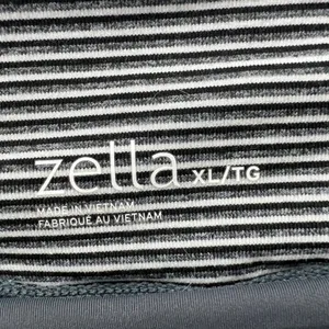 Zella Womens‎ XL Lined Athletic Shorts Striped Waistband Pockets Gray Blue Gym thumbnail 4
