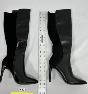 Womans Otk Boots Size 7.5 Black Pointed Toe 1/4 Zip Stiletto NWOT thumbnail 1