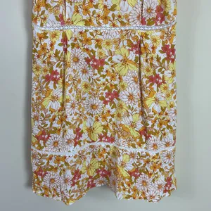 Idyllwind Floral Crochet Trim Pocketed Mini Dress‎ Size Medium thumbnail 3