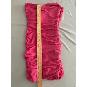 Hello Molly Pink‎ Ruched Halter Mini Dress Bodycon Twist Front US 6 thumbnail 8