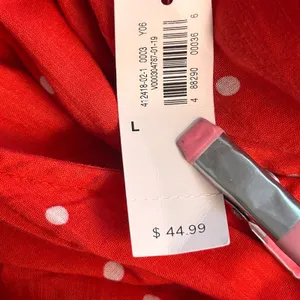 Old Navy Polka Dot Wrap Dress‎ Red Large thumbnail 9