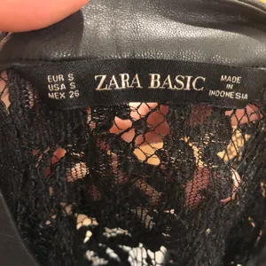 Zara basic black lace button up blouse thumbnail 6
