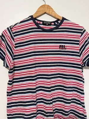 Ralph Lauren Striped Tee Size Medium Women’s Vintage Y2K Cotton Rugby USA Shirt thumbnail 4