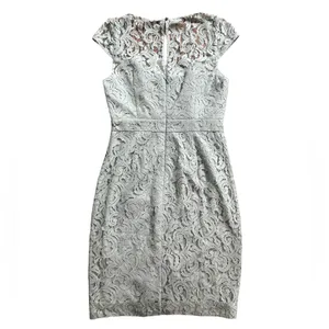 NEW J.Crew Tinsley Dress Leavers Lace Sz 6 Gray Bridesmaid Mother‎ Of Bride $275 thumbnail 3
