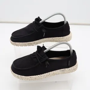Hey Dude Wendy Womens US 7 Black White Moc Toe Slip On Casual Shoes thumbnail 3