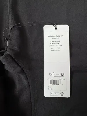 Alo Yoga Black Zip-Up Hoodie XL thumbnail 5