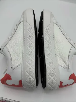 Tory‎ Burch Ladybug Platform Sneakers Titanium White/Washed Berry size 9.5 luxe thumbnail 7