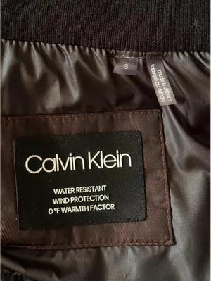 Vintage Y2K Calvin Klein Oversized Burgundy Puffer Retro 00s Jacket size small thumbnail 6