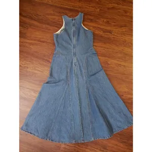Future Collective Women Racerback Denim Midi A-Line Dress Size 6 Boho Streetwear thumbnail 4