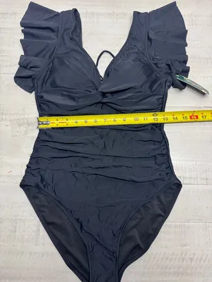Blooming Jelly Tummy Control V Neck swimsuit Slimming Lace-up Ruffle Swimwear thumbnail 7