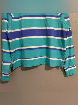Wildfox Blue Striped Pullover Sweater & Shorts Loungewear Set Womens Size Medium thumbnail 4