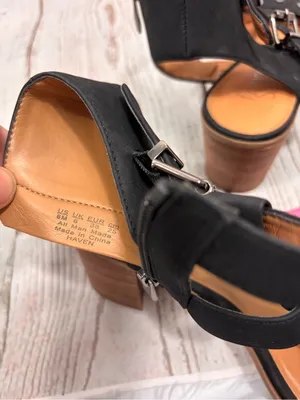 Franco Sarto Haven Studded Sandals Block Heel and Buckled Ankle Straps Sz 8 thumbnail 6