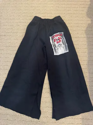 Boys Lie Till Death Do Us Part Black Wide Leg Sweatpants | XS thumbnail 2