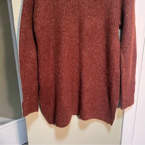 Old Navy Women's‎ Size Medium Cozy Tunic Pullover Sweater Rust Brown Mock Neck thumbnail 8
