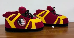 Florida State Seminoles FSU Wild Cats Inc Plush Sneaker Slippers Garnet Gold L thumbnail 1