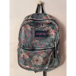 JanSport Floral Mesh Net Backpack GUC thumbnail 4