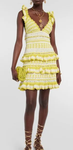 Zimmermann Halcyon Crochet Cotton Mini Dress Sz. 1 (US S) thumbnail 1