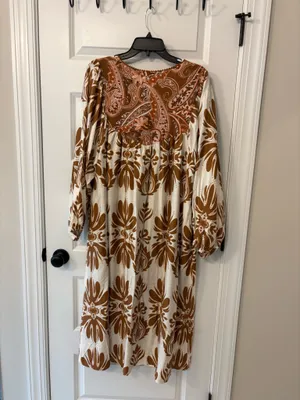 Long Sleeve Dress Brown Size L thumbnail 2