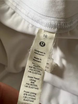 Lululemon women’s active court rival high rise white wear tennis skirt size 10 thumbnail 4