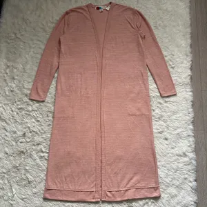 Free People FP Beach Sweater Bi-Coastal Cardigan Duster Papaya Sun Sz S thumbnail 3