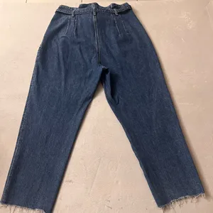 Abercrombie & Fitch Women's High Rise Mom Paperbag Waist Belted Jeans Blue Sz 32 thumbnail 5